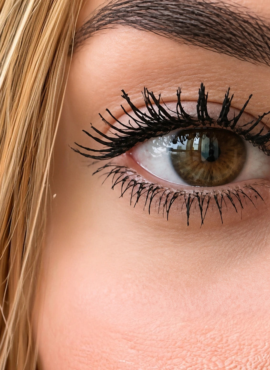 Les cils fins finissent en paquets