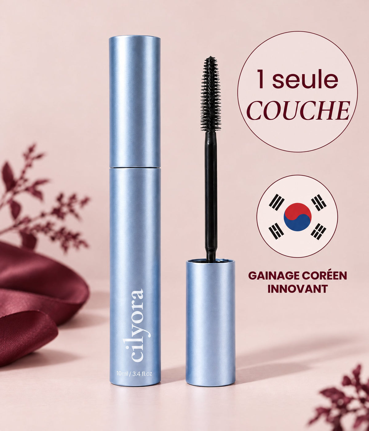 Cilyora, mascara gainant coréen, une seule couche