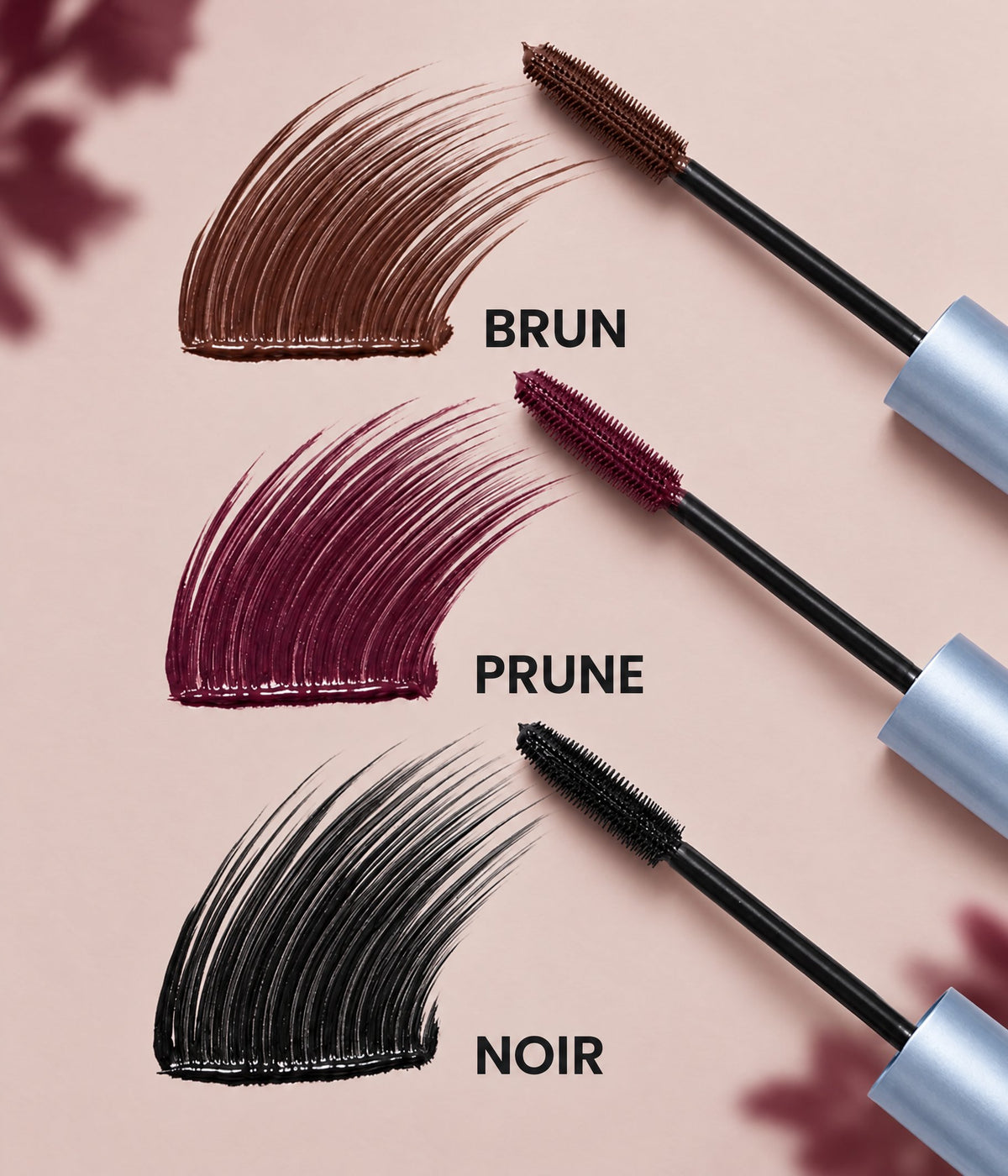Teintes brun, prune et noir